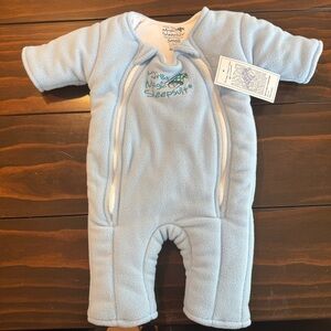 NWT Baby Merlin's Magic Sleepsuit light blue unisex (3-6 Mos) 12-18 pounds EUC